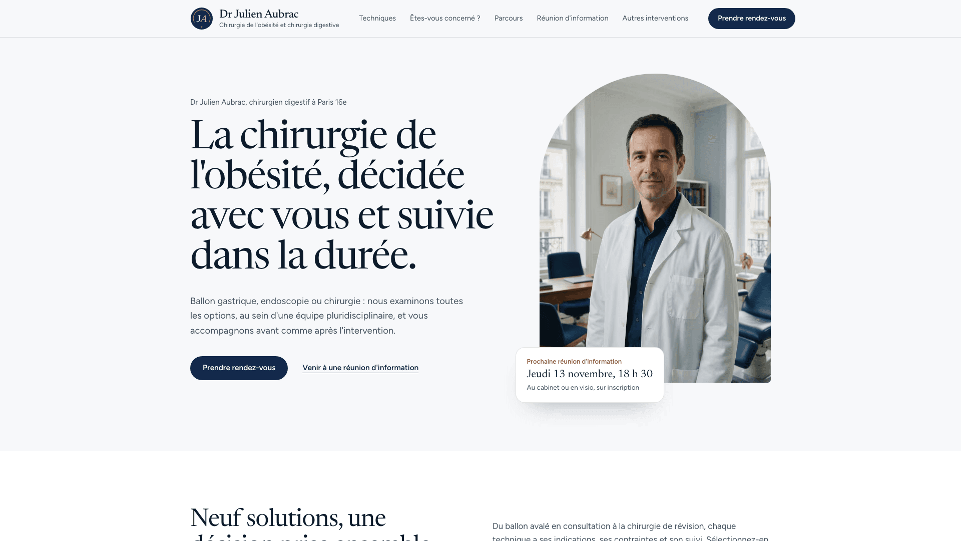 Dr Aubrac · Chirurgien digestif et bariatrique — Chirurgie de l'obésité