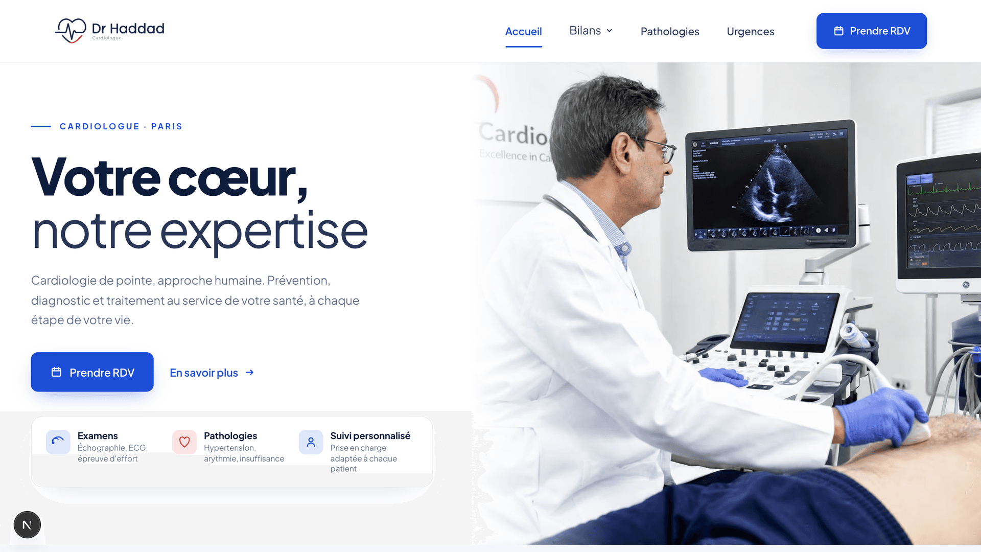 Dr Haddad · Cardiologue — Cardiologie