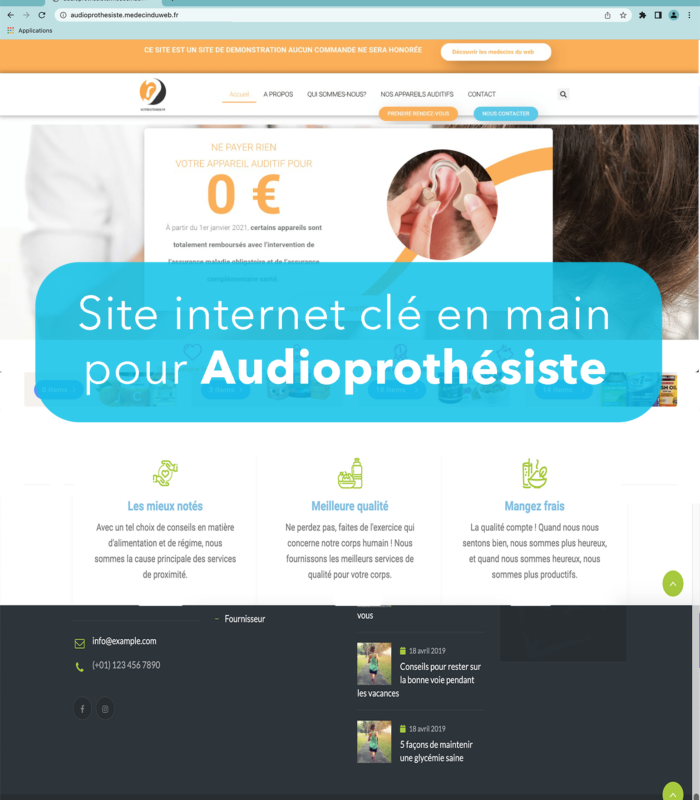 création site internet pour audioprothésiste