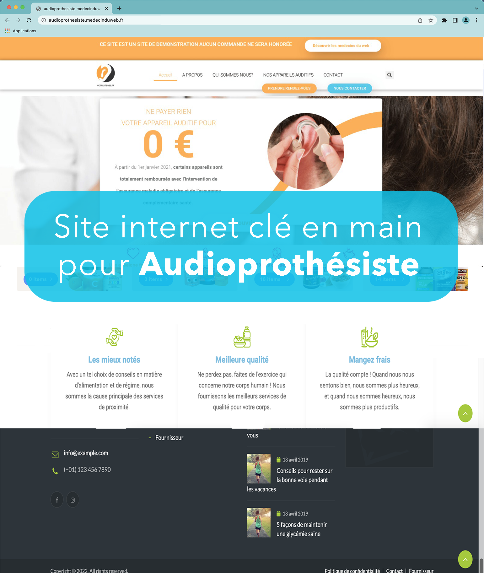 création site internet pour audioprothésiste