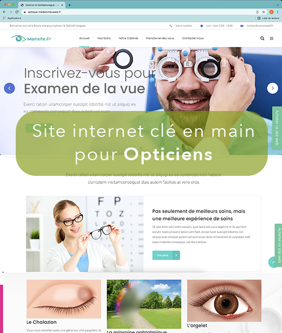 création d’un site internet pour ophtalmologues